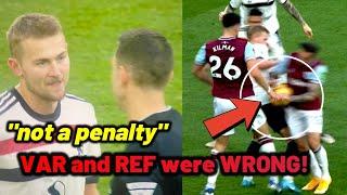 This is why VAR and Referee's Penalty Call on De Ligt was wrong