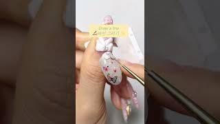 초간단 꽃밭/ 비블라 로코코 /활용아트 /생화네일/ Flower nails /바니네일 #selfnail