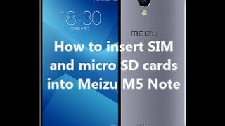 How to insert SIM and micro SD cards into Meizu M5 Note