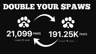 PAWS Airdrop Withdrawal - Double Your PAWS Balance | Connect Your Ton Wallet For Withdrawal