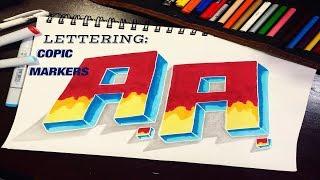 The 'AA' LETTERING: Copic Markers