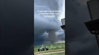 Possible tornado spotted in Alberta, Canada #shorts