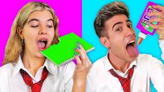 10 WEIRD TRICKS TO EAT IN CLASS !!