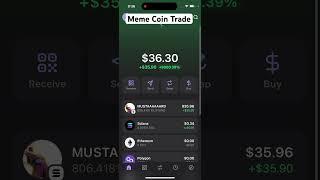 My First Trade in meme coin turning 17$ into 1000$ Challange #crypto #memecoin #phantom #shorts