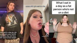 What I Eat In A Day As A Fat Person Not On A Diet | Fat Acceptance TikTok Compilation