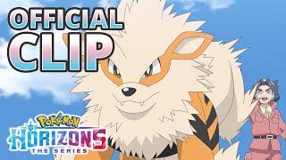 Sprigatito & Fuecoco vs. Arcanine | Pokémon Horizons: The Series | Official Clip