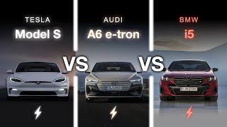 THIS IS TOUGH! BMW I5 vs AUDI A6 E-TRON vs TESLA MODEL S