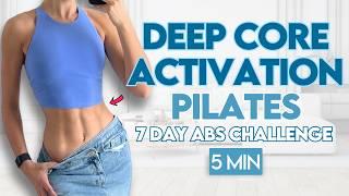 5 min Deep Core Pilates for Results | 7 Day Abs Challenge