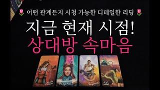 (타로)  지금 현재 시점 ! 상대방 속마음  개인리딩 같아서 소름 어떤 관계든지 시청 가능한 디테일한 리딩