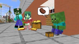 Poor baby Zombie love Rich girl - Minecraft Animation - Monster School