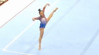 Suni Lee NEW Upgraded 13,700 Floor (Chuso!!)  - Olympic Trials 2024 Day 1