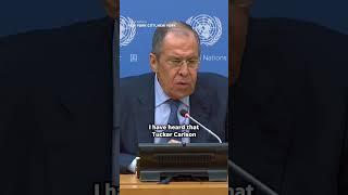 Russian Foreign Minister Lavrov comments on Tucker Carlson's Fox News departure #Shorts