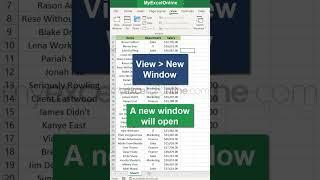 View Multiple Worksheets in Excel #excel #msexcel #myexcelonline #shorts