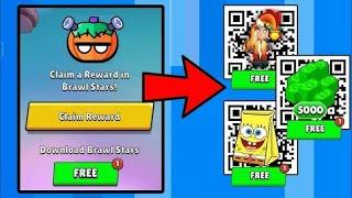 NEW FREE GIFTS QR CODE! SPONJEBOB!⭐️ UPDATE BRAWL STARS