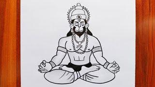 Easy Hanuman Ji Drawing / Bajrangbali Drawing / Hanuman Drawing / Drawing Pictures / Chitra