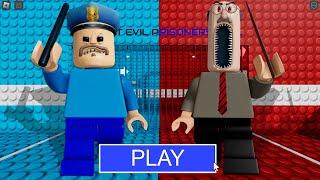 LEGO BARRY VS LEGO SCARY TEACHER EXE in BARRY'S PRISON RUN! New Scary Obby #Roblox