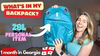 What's in my Backpack for Georgia? 1 month Trip  in 28L