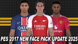 بيس 2017 احدث باك اوجه بتحديث موسم 2025-2024 | PES 2017 FACE PACK UPDATE 2025