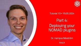 FAIRmat Tutorial 13 Part 4: Deploying your NOMAD plugins