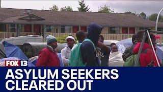 Kent asylum seekers cleared from encampment | FOX 13 Seattle