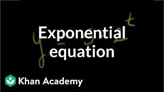 Solving exponential equation | Exponential and logarithmic functions | Algebra II | Khan Academy