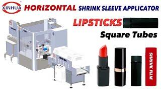 Lipsticks Square Tubes Horizontal Shrink Sleeve Applicator