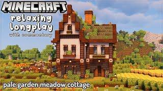 Building a Pale Garden Meadow Cottage | Minecraft Relaxing Longplay with Commentary 