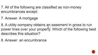 California Real Estate Exam - Questions and answers