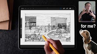 3 key principle behind my hand drawing process - illustration for architects