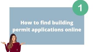 How to Find Building Permit Applications Online