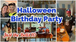 Decorating for THE SURPRISE HALLOWEEN THEMED Birthday Party