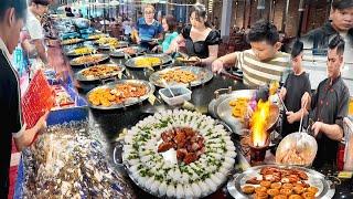 Choáng Buffet Hải Sản Tôm Càng, Ốc, Lẩu Nướng Hơn 100 Món Tăng Giá Vé Đông Nghẹt Khách Ở Hóc Môn