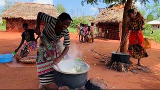 African Village Life Of The Abandoned Rural Kids #cooking Organic Village Food For Lunch