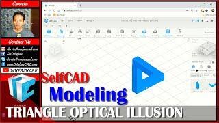 SelfCAD 3D Triangle Optical Illusion Modeling Tutorial For Beginner