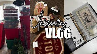 VLOG: UNDECORATE WITH ME | AFTER CHRISTMAS DECOR HAUL | CASH STUFFING ENVELOPES