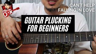 Plucking lesson for guitar beginners 'Can't Help Falling In Love' by Elvis Presley