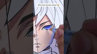 Drawing Tomioka Giyuu  1 hour vs 10 hours  || Part 2 #shorts #giyuutomioka #demonslayer