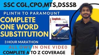 One Word Substitution Marathon Plinth To Paramount|One Word Substitution Neetu Singh|#ssc #vocab