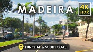 Discover MADEIRA, Portugal  | Scenic Drive Tour 4K HDR: Funchal, Ribeira Brava (south coast)