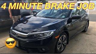 HONDA CIVIC REAR BRAKES REPLACEMENT - Changing Brake Pads and Rotors on a 2017 Honda Civic. So easy!