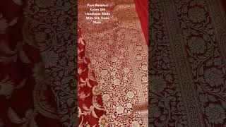 Pure Banarasi Katan Silk Handloom Made With Meenakari Work With Silk Trade Mark Silk Trade Mark