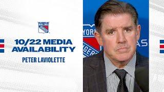 NYR at MTL: Peter Laviolette Postgame Media Availability | Oct. 22, 2024