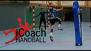 Handball left wing Throw-with correction