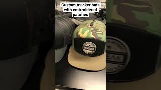 Custom trucker hats with embroidered patches