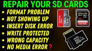 SD Card Format Problem || Memory Card Not Formatting || How To Fix Sd Card Not Showing On Pc