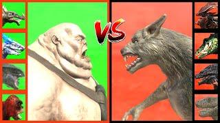 KAIJU TOURNAMENT: Werewolf VS Ogre VS Shimo VS King Titan VS Mechagodzilla VS Godzilla in ARBS