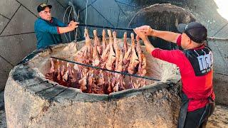 The LARGEST TANDOOR in CENTRAL ASIA. Hundreds Queue for Uzbek Food. One of the Marinade FACTORIES