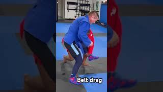 Calvin uses belt drag to get to single leg