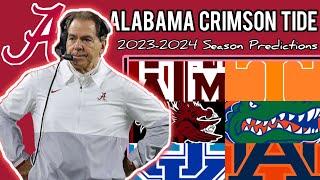 Alabama Crimson Tide SEC NCAAF 2023-2024 Schedule Predictions