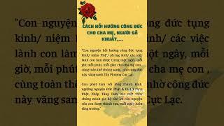 Cách hồi hướng công đức cho cha mẹ người đã khuất